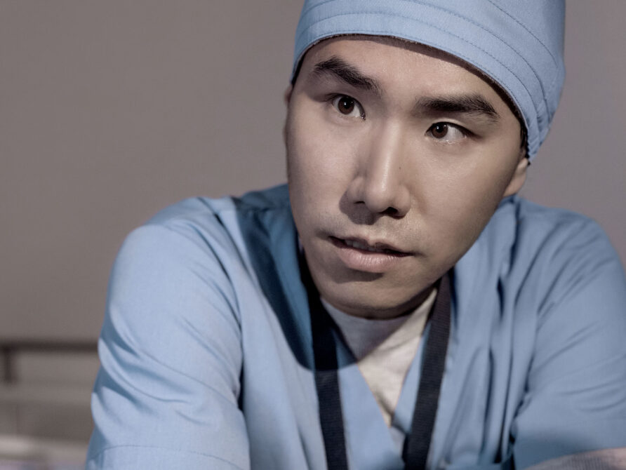 Nurse looking off into the distance