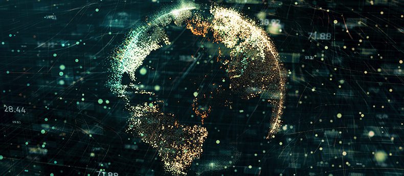 Graphic representing global business.