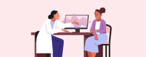 doctor talking to patient face to face