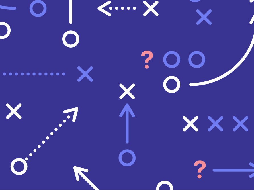 graphic showing a football play