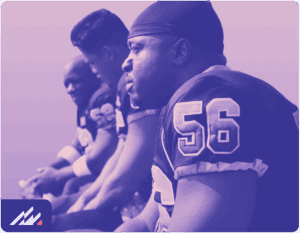 football player with number 56 on sleeve
