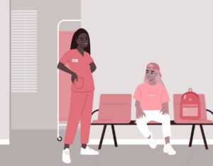 Nurse and patient