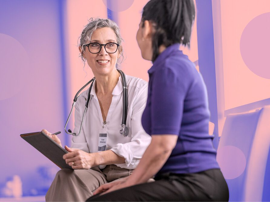 doctor talking to patient