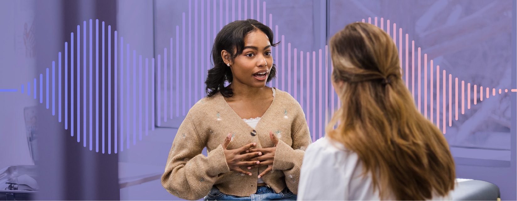 Doctor talking to patient