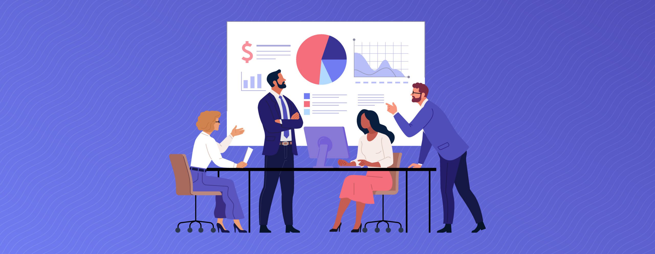 doctors looking at revenue cycle charts
